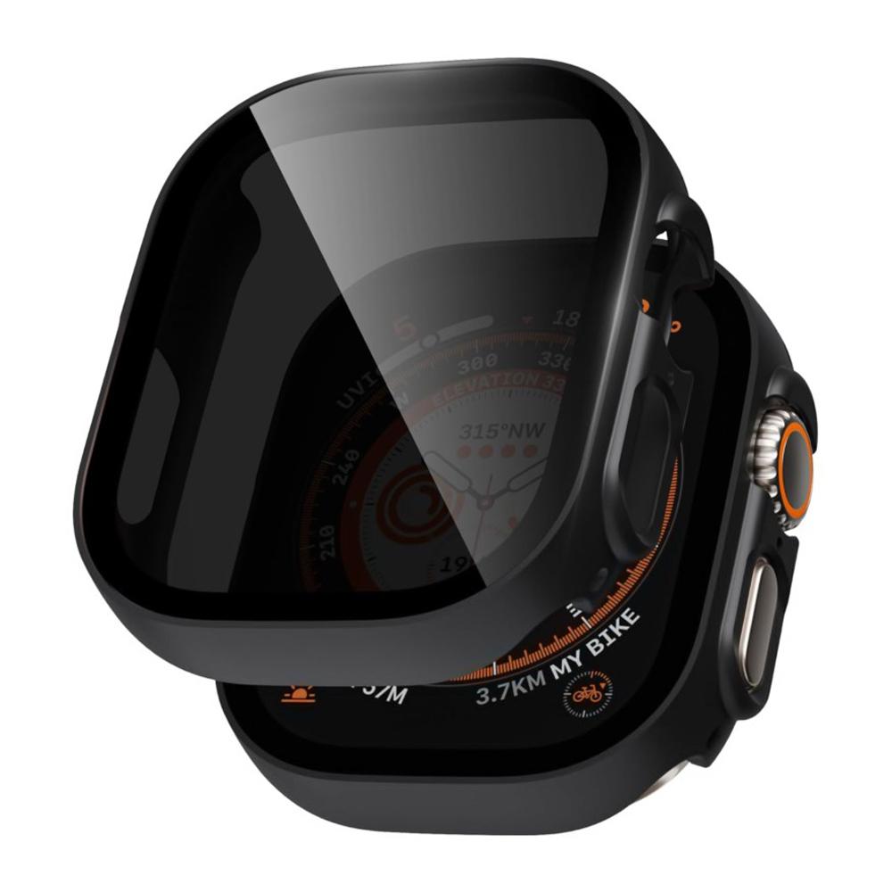 Закаленное стекло + Защита конфиденциальности для корпуса Apple Watch ultra2 3 49 мм Защитная пленка на экран Anti-Spy для iWatch series 9 8 7 SE 44мм 40мм 45мм