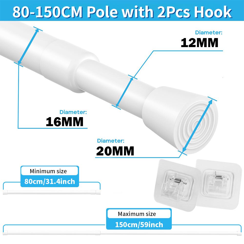 40-190 см многоцелевой пружинный выдвижной телескопический карниз для штор с натяжным рельсом сетка для вуали телескопические стержни для штор