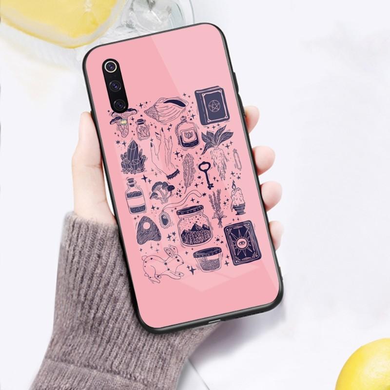 Чехол для телефона Witches Moon Tarot Witch для Xiaomi 12 11T 10 9 Redmi Note 11 10 10S Pro Redmi 9 9A 8, черный, из поликарбоната, стеклянный чехол для телефона