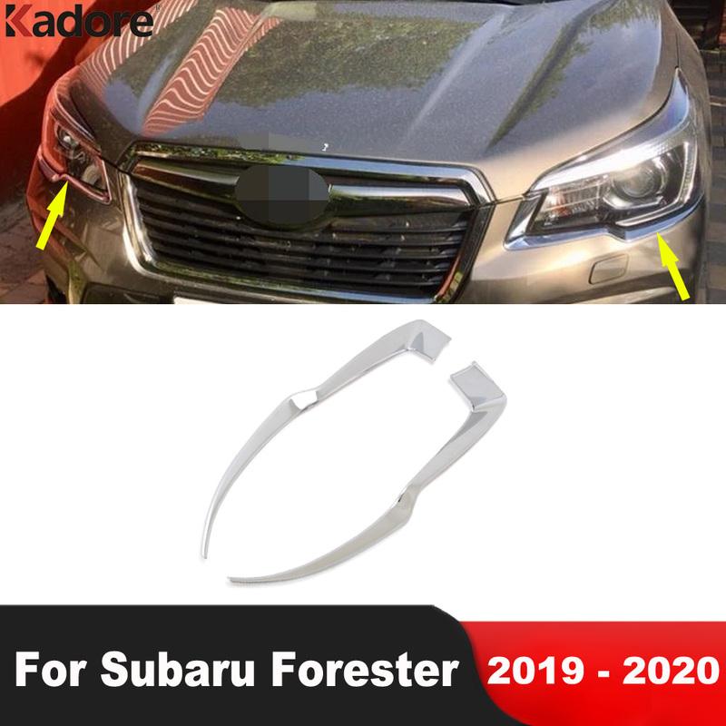 Для Subaru Forester SK Хромированная накладка на переднюю фару, накладка на веко фары, аксессуары