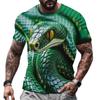 Interesting Animal Snake Series 3D Digital Printing Men's Tee Casual Round Neck Short Sleeve T-shirt