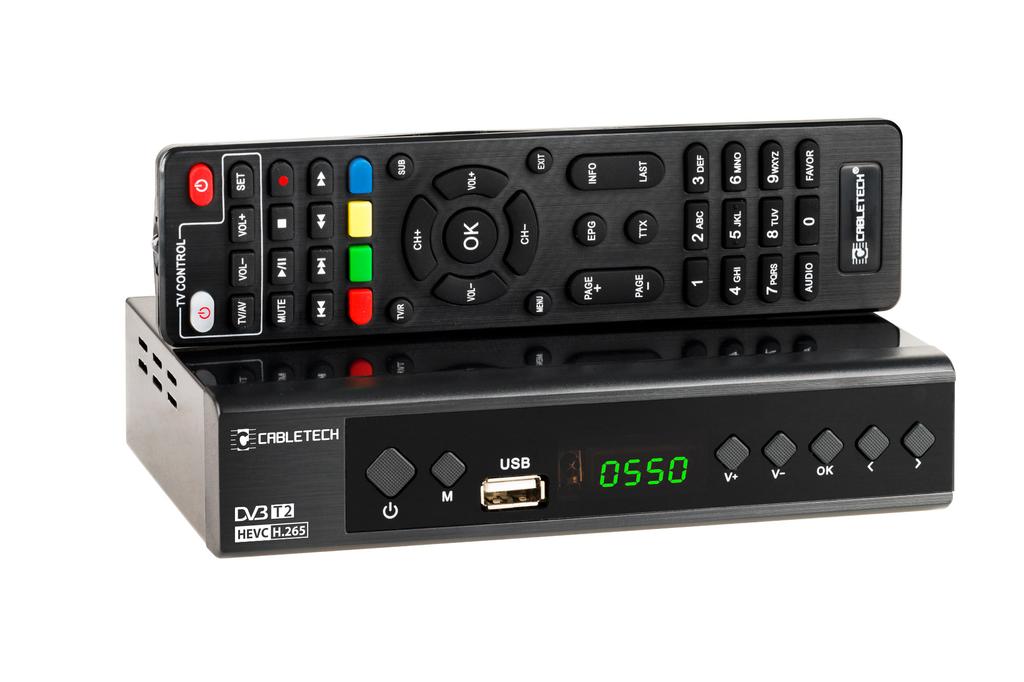 DVB-T2 DVB-C Hevc H.265 10bit terrestrial TV decoder Cabletech
