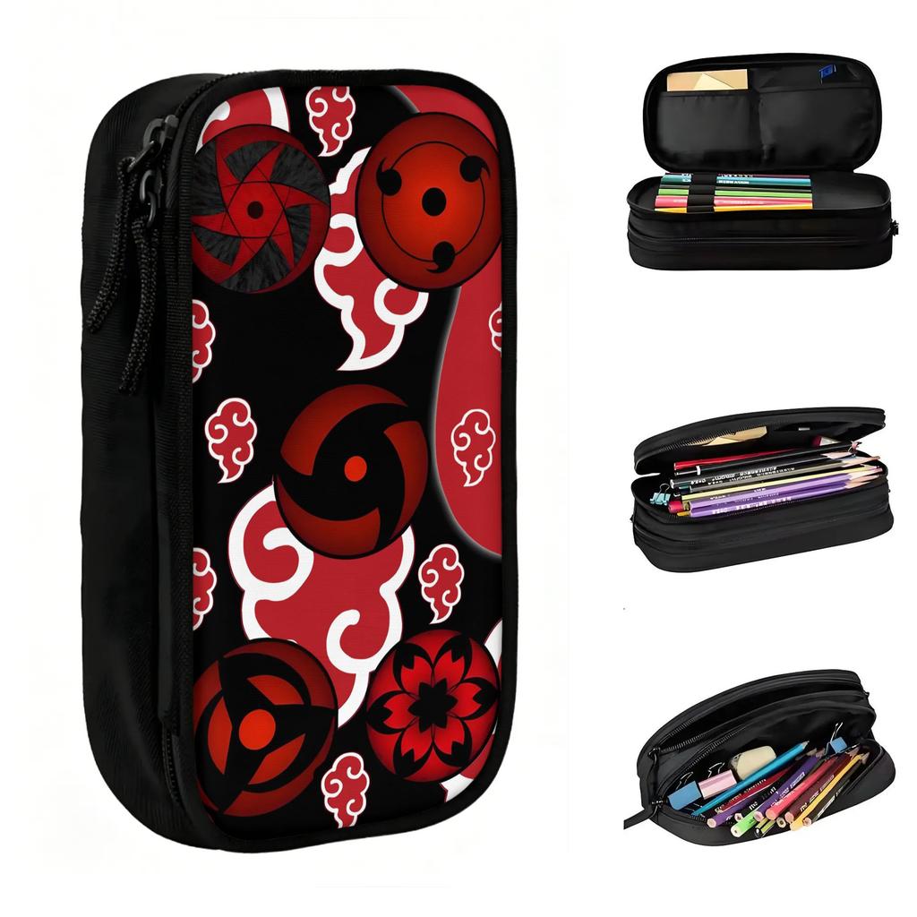 Custom Kawaii U-Uchihaes Sasuke Hot Comic Japan Pencil Case for Boys Girls Big Capacity Japanese Pencil Box School Accessories