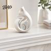 Easy Care Fox Statue 3D Printed Sculpture, Matte White Minimalist Solid Structure Ornament, Sculpture Stain-Resistant Smooth Surface Compact Art Piece