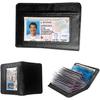 36 Slots Credit Card Holder Wallet RFID Blocking Leather Wallet for Unisex with Zipper and Large Storage Capacity hwy