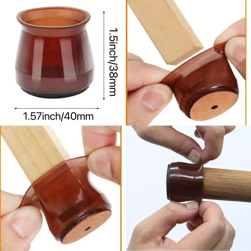 Защитные чехлы для ног стула, 24 шт.: Защитите свои паркетные полы от царапин и шума!