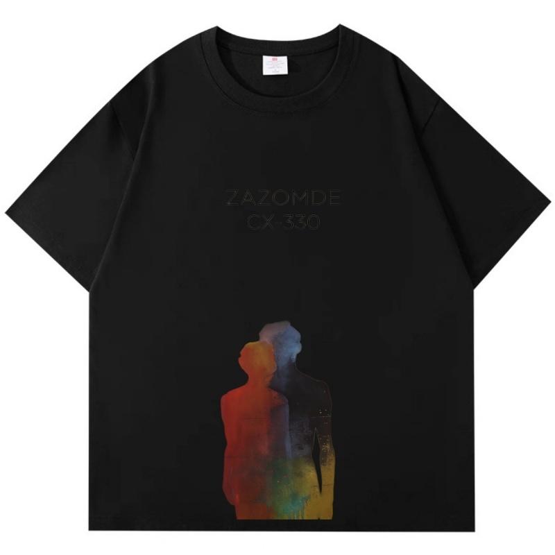 ZAZOMDE 2026 Summer High Street Oversized Cotton Tee Unisex Big Size Urban Graphic Print Contemporary Streetwear Fashion Design