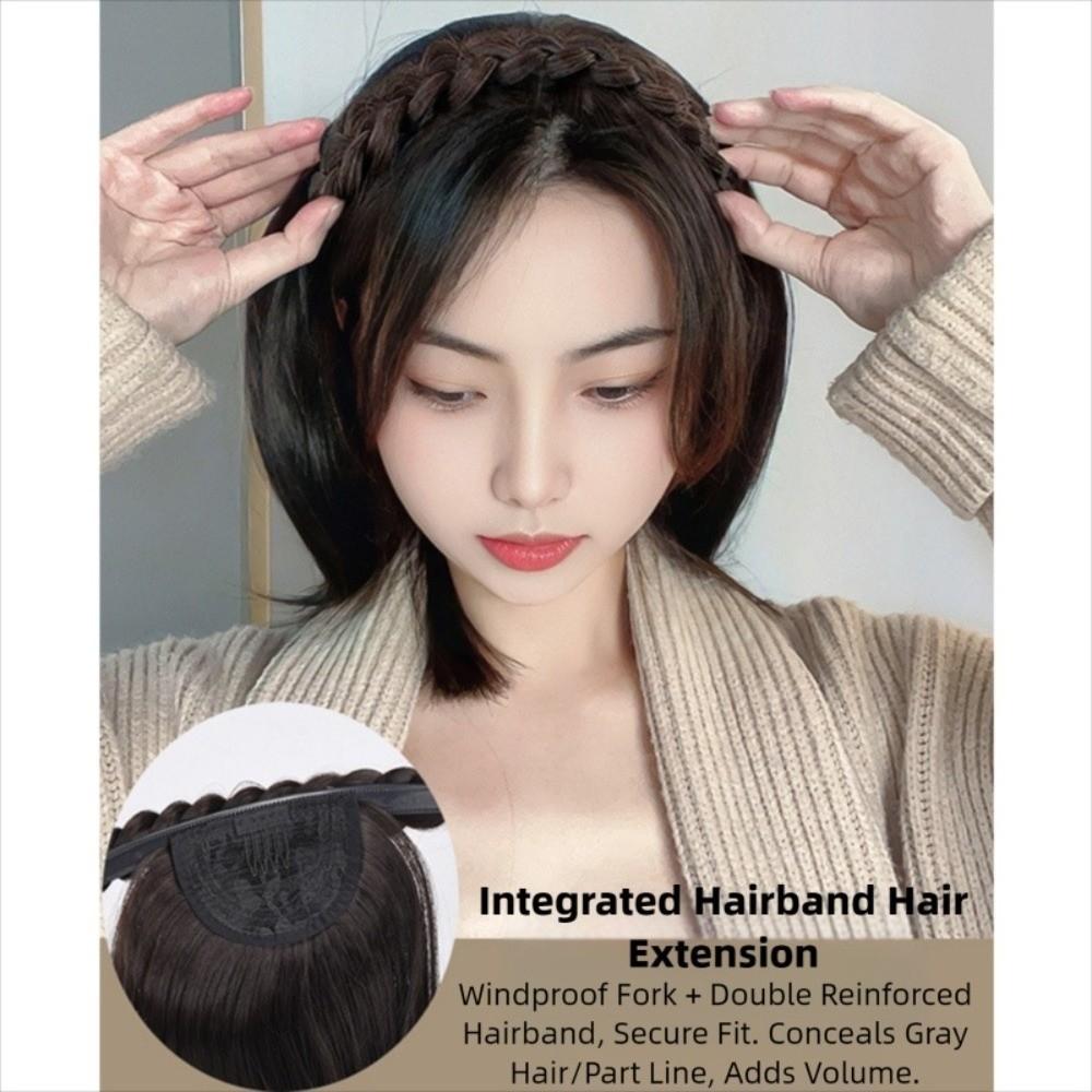 Заколка-полуободок, парик-обруч для волос, сменный блок, заплетенный в косу рыбий хвост, накладка для волос, вечеринка