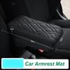 PU Leather Car Armrest Mat Center Console Arm Rest Protection Cushion For MINI Cooper F55 F56 F57 Auto Armrests Storage Box Pad