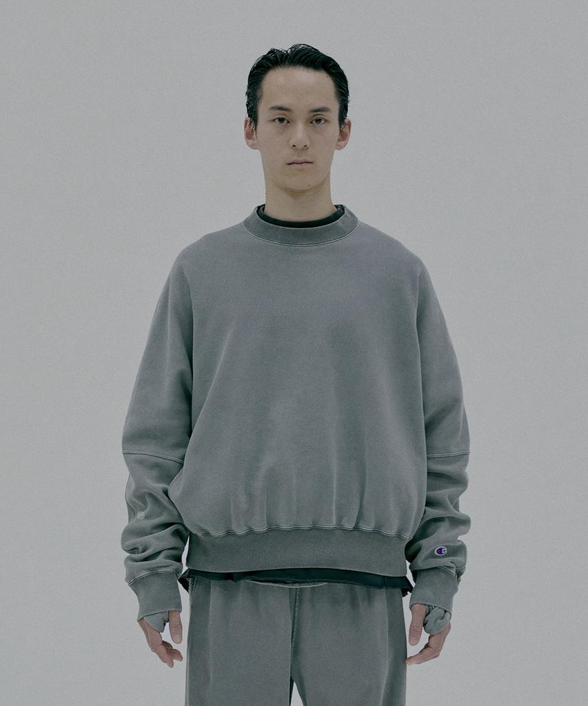 CHAMPION X N.Hollywood Reversible Crewneck Sweatshirt Dark Grey