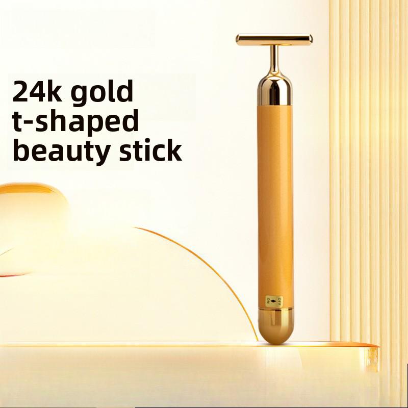Стик из 24-каратного золота Позолоченный Beauty-стик Японские инструменты для красоты Инструмент для лифтинга лица V-образное лицо Beauty-стик Эффективные результаты