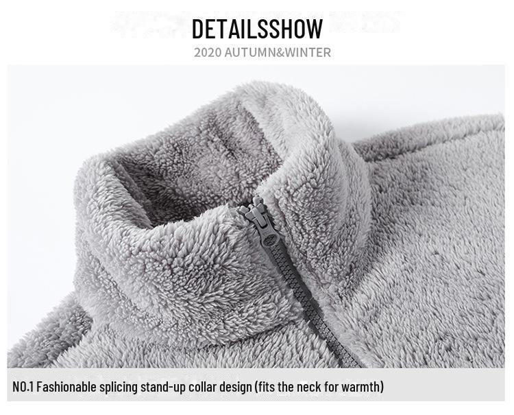 Женская и мужская двухсторонняя куртка из кораллового флиса - толстый, теплый флис для использования на открытом воздухе