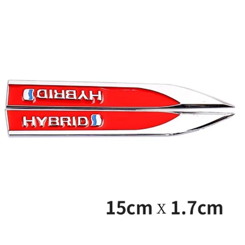 2Pcs Metal HYBRID Logo Side Fender Emblem Badge Sticker Decals Toyota RAV 4 Prado Camry Corolla Yaris Car Accessories EZ0
