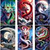 2024 New 5DDIY Diamond Painting Fantasy Chinese Wind Dragon Decoration Myth Twelve Zodiac Animals Painting Wall Art Decoration