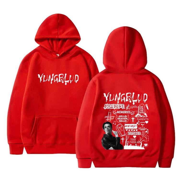 Худи с графическим принтом музыкального альбома Yungblud, мужское, женское, ретро-мода, рок, стритвир, унисекс, готическое, оверсайз, с капюшоном