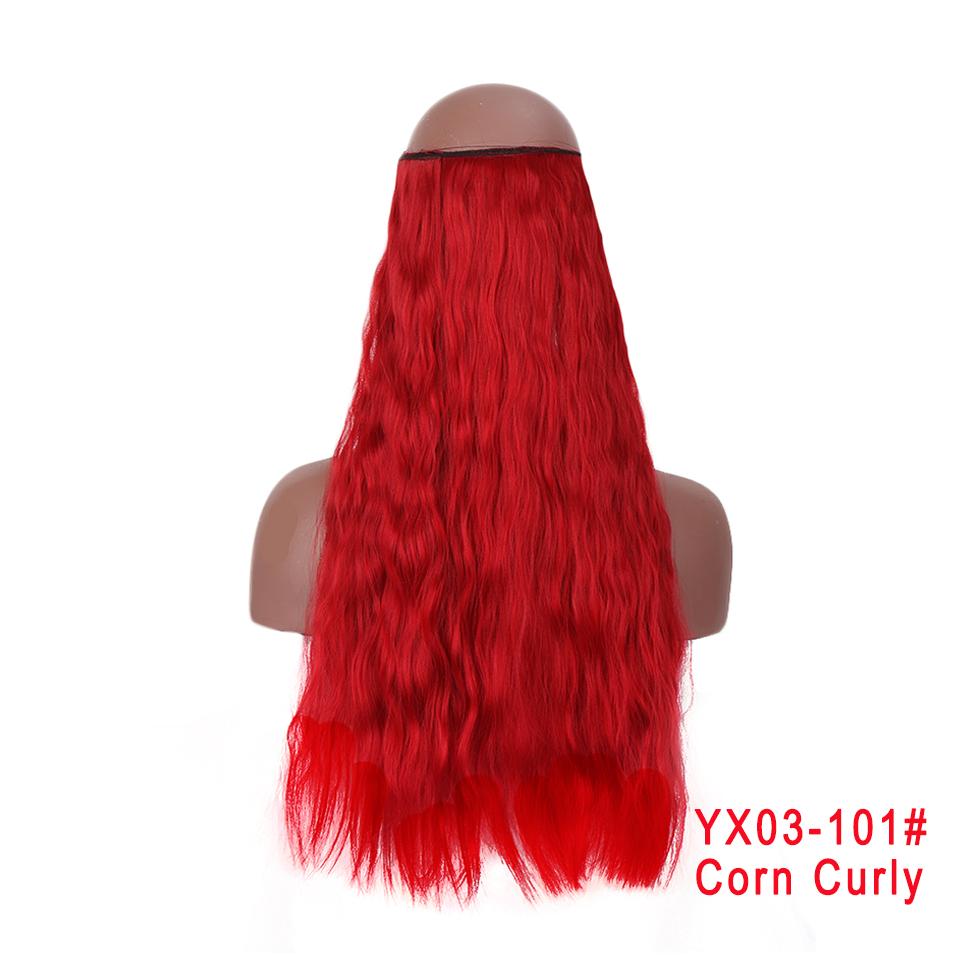 Lupu 24 дюйма Vis Lijn Наращивание волос Onzichtbare Secret Draad Синтетические волосы Haarstukken Geen Clip Een Stuk Natuurlijke Golf Valse Haar