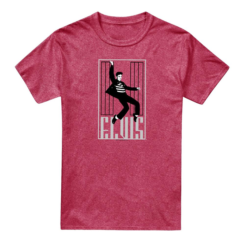 Elvis Presley Unisex Adult One Jailhouse Heather T-Shirt