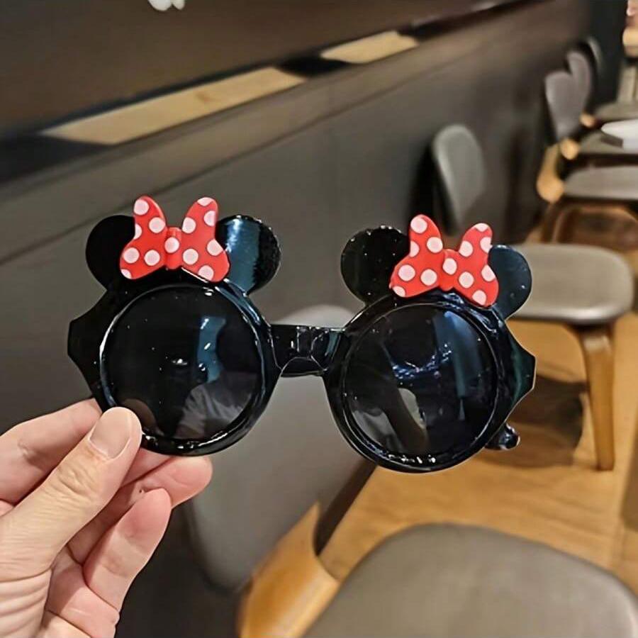 Модные очки «кошачий глаз» MINISO с Минни Маус - Шикарные модные аксессуары для вечеринок, Красные и черные, Детали в горошек, Пластиковая оправа