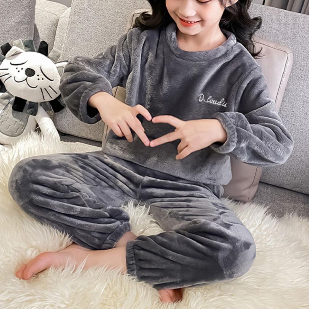Children's Boys And Girls Home Wear And Pajamas Long-sleeved Tops And Trousers Sets