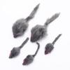 Plush False Mouse Cat Pet Toys Soft Long-haired Tail Mice Toys Grey Plush Mouse Cat Toy  Playing
