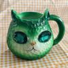Милая кружка-котенок из смолы с минеральной кристаллической пещерой, кофейная/чайная чашка, ручная работа, домашний декор для кухни, гостиной, для влюбленных