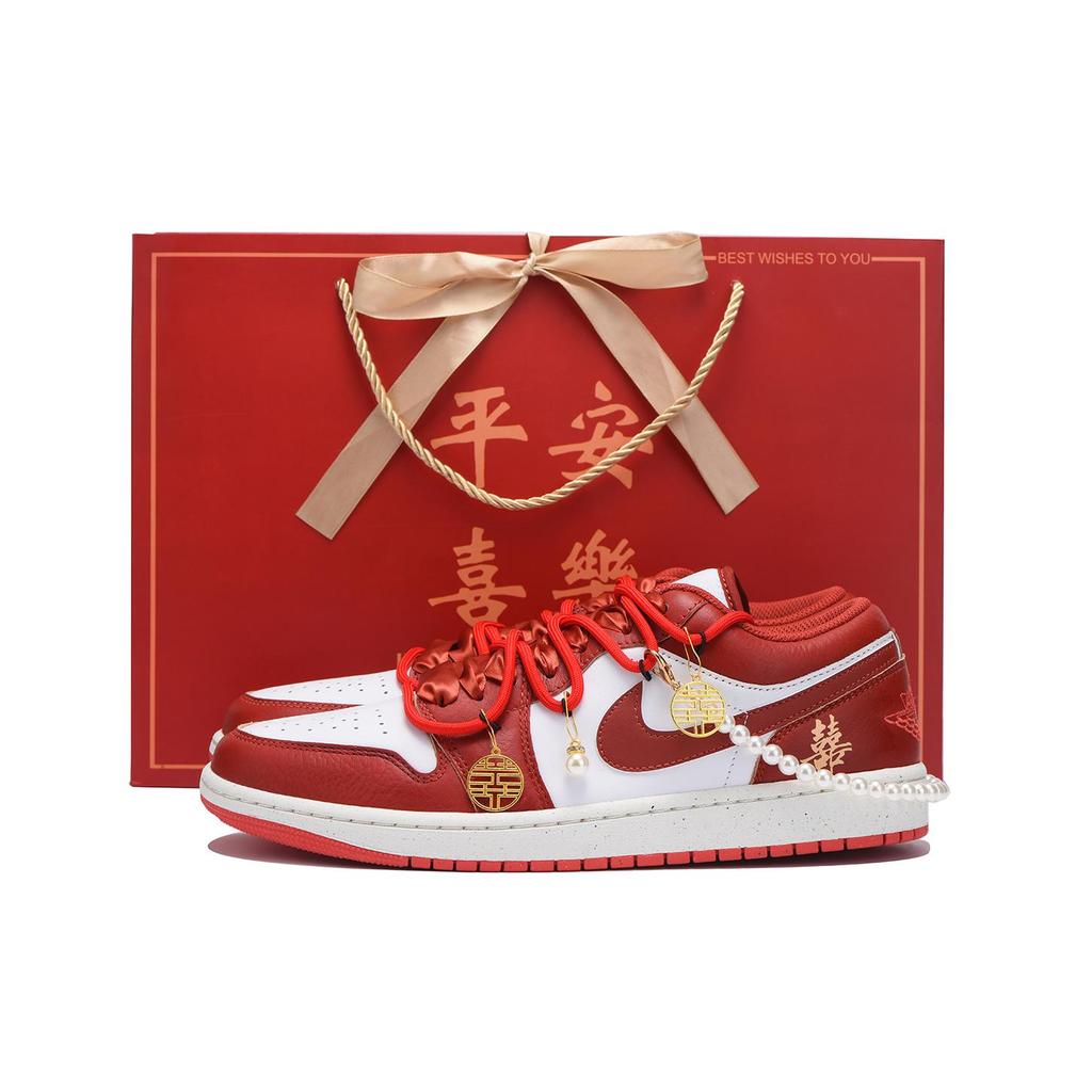 Jordan Air Jordan 1 Винтажные Баскетбольные Кроссовки Мужские Низкие Красные Белые FJ3459-160(Team59-SBOX)
