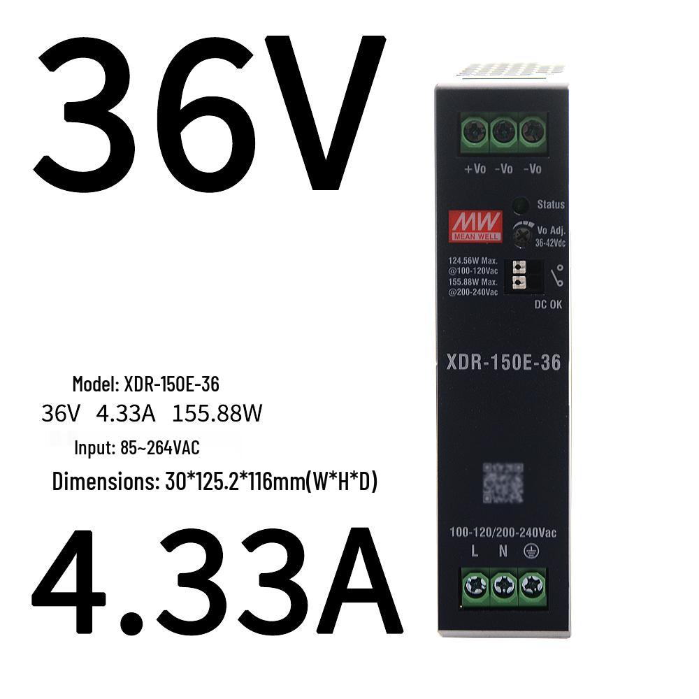 Импульсный источник питания Mingwei Rail XDR DC, 220 В на 12 В/24 В/36 В/48 В, Модели 120E/150E/75E