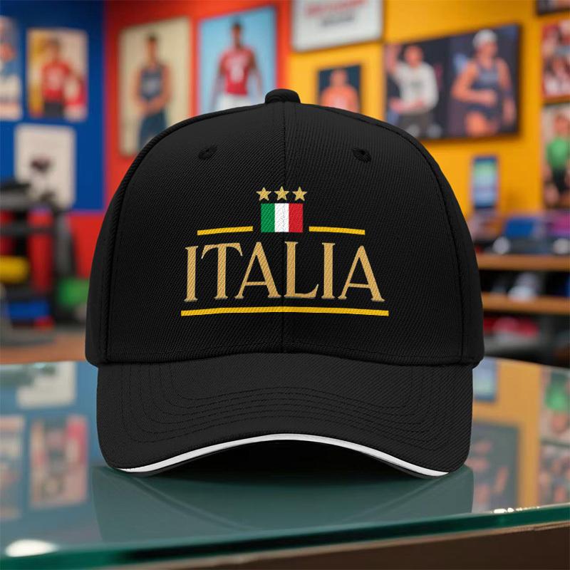 1 шт. Итальянская бейсболка Легкая дышащая шляпа с графикой Italia Цвета флага Подходит для любого сезона