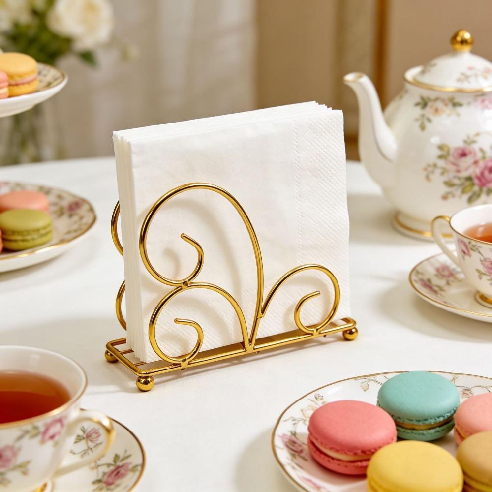 Stable Iron Napkin Holder Modern Style Napkin Organizer New Paper Storage Rack Table Decoration