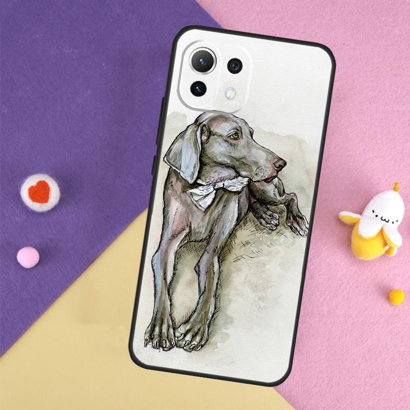 Чехол для телефона Xiaomi 13T 11T 12T 14T Pro 13 14 15 Ultra POCO X7 Pro X3 X5 X6 F5 F6 M6 Pro с изображением собаки Веймаранер
