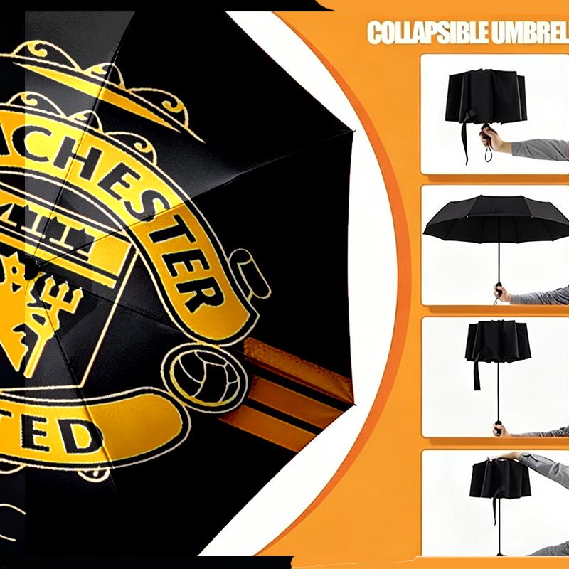 Football United F.C Print Umbrella Automatic Opening/ Closing - Portable Foldable Design - Daily use for Travel/Outdoor - Gift for Birthday