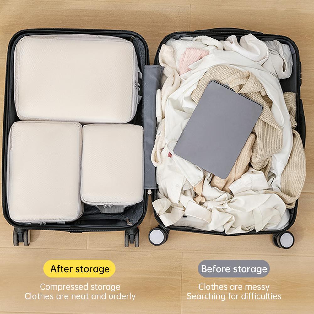 4 шт. Большая вместительная складная водонепроницаемая комбинированная сумка для хранения, подходит для путешествий на открытом воздухе, домашнего хранения, школьных общежитий