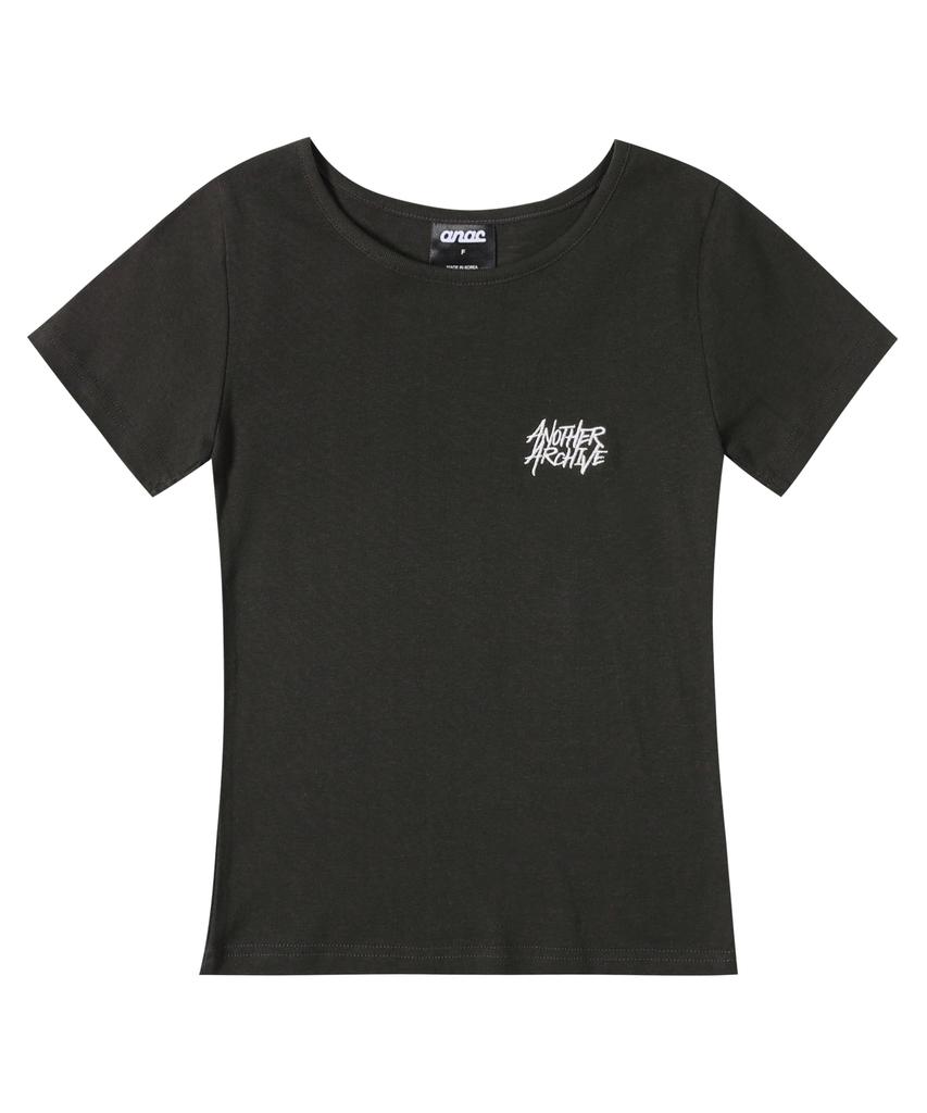 ANOTHER ARCHIVE Women'S Perfect Slim Logo Short Sleeve T-Shirt_Navy