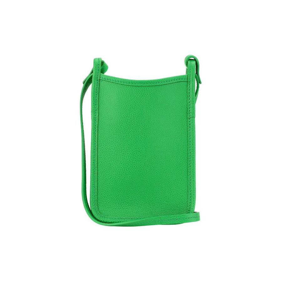 Longchamp Сумка через плечо на длинном ремешке из тисненой кожи Le Foulonné, однотонная, с тисненым логотипом, женская, зеленая 34200021531
