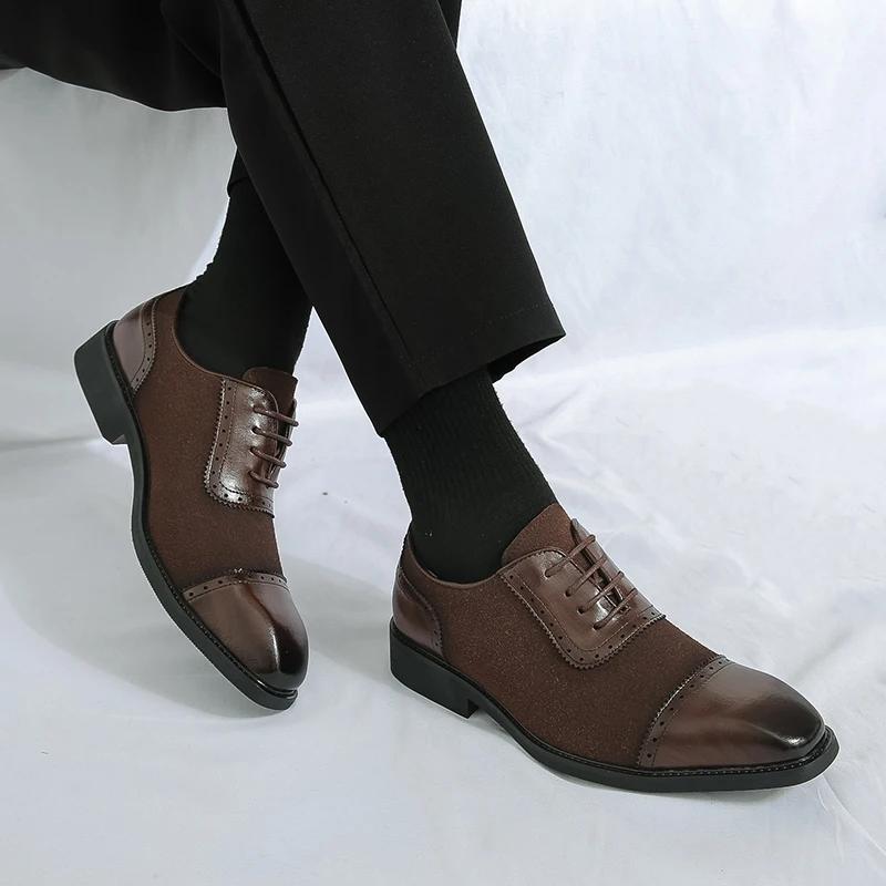 Мужские туфли оксфорды на шнуровке, туфли-оксфорды Wingtip, черные кожаные броги, мужские туфли-броги, классические деловые туфли для мужчин