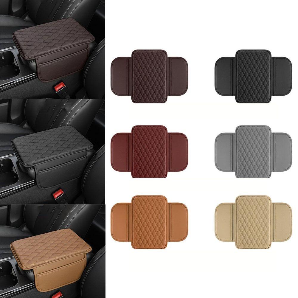PU Leather Car Armrest Pad Antifouling Arm Rest Protector Mat Car Armrest Mat Center Console