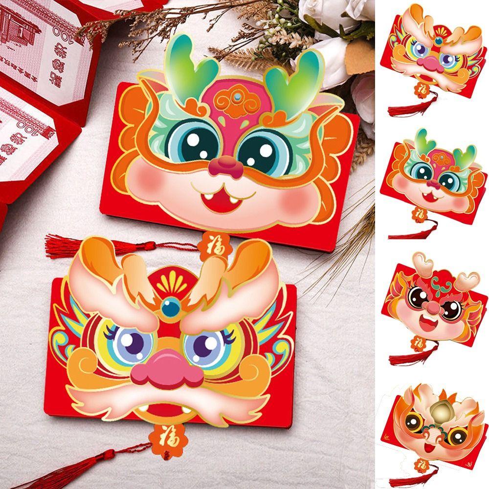 Dragon Chinese Red Envelope Paper Money Pocket Hong Bao Folding Red Envelopes Chidren Gifts