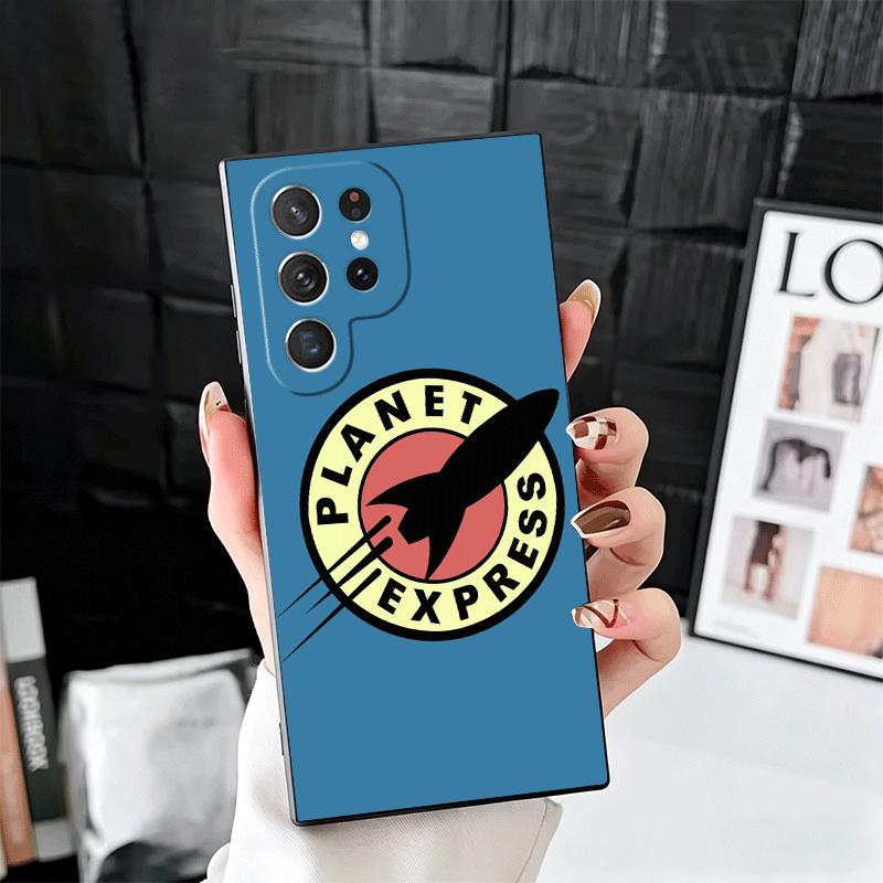Futurama Planet Express Soft Phone Case for Samsung Galaxy S26 S25 Edge S24 Ultra S23 Plus S22 S21 FE S20 Black Cover Back Shell
