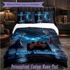 Personalized 3Pcs Bedding SetNaruto Custom Text Duvet Cover Pillowcase Set Bedroom Gift