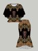 3D Printed Classical Totem Women's Print, Fashionable Large-sized, Elegant, Versatile for All Seasons. T-shirt, Skirt and Set