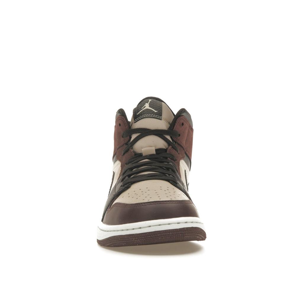 Air Jordan 1 Mid SE Paris YMCA Men Sneakers Brown Velvet-Brown Earth FZ4359-200