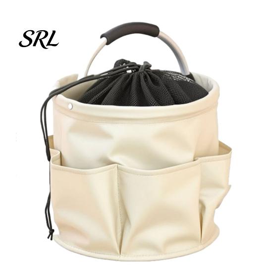 Housekeeping Tool Kit Bag Foldable Storage with Handle & Drawstring, Waterproof Oxford Cloth Pouch Spill-proof Container Multi-Pockets, Large Cleaning