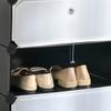 Modular Shoe Cabinet Shoe Rack Storage Unit with 6 Rectangular Cubes Stackable in