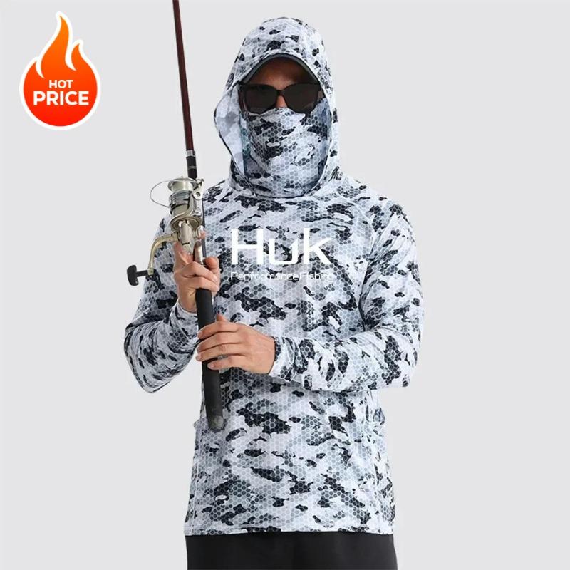HUK 2023 A Fishing Clothing Long Sleeve XS-5XL Fishing Shirts Summer Quick-Drying Breathable Anti-UV Sun Protection T Shirt