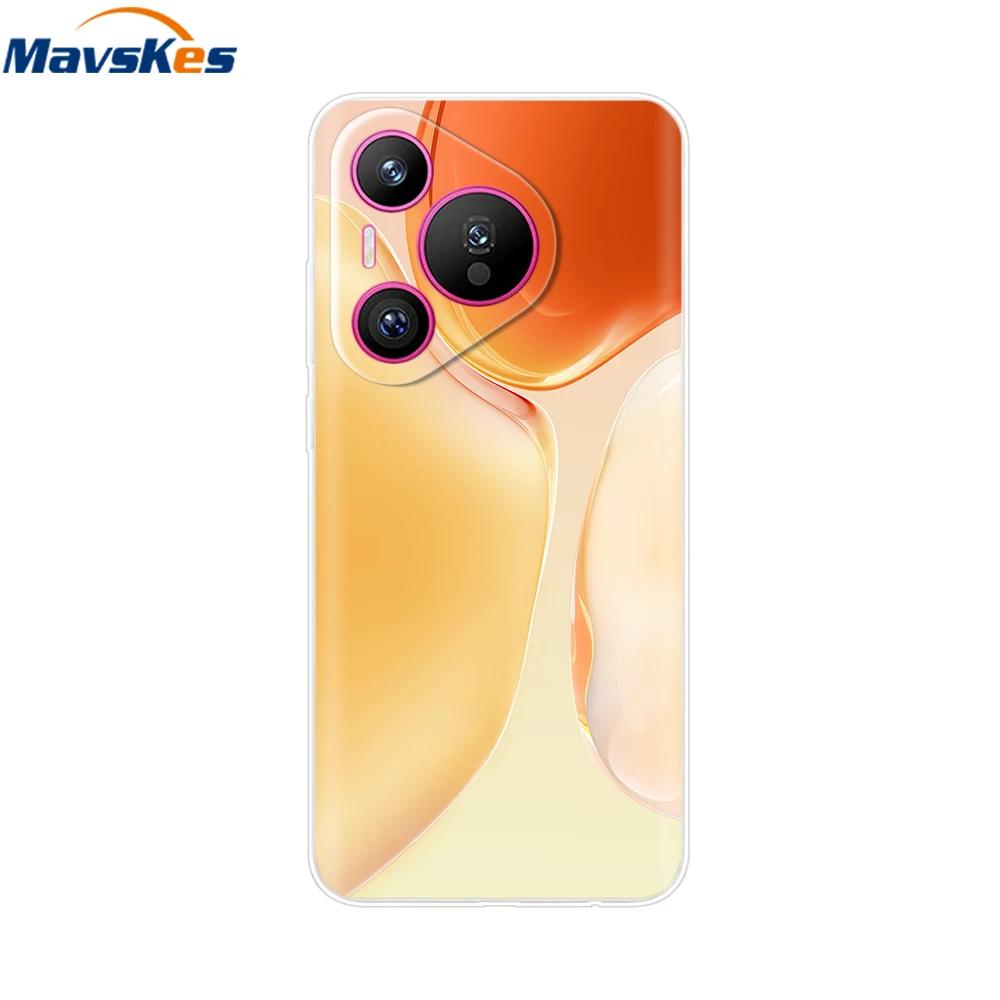Для чехла Huawei Pura 70 Pro Pura 70 Прозрачная задняя крышка Бампер с красивой девушкой Мягкий ТПУ Funda Для Huawei Pura 70 Pro+ Pura70 Ultra Capa