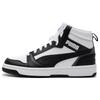 Rebound V6 Versatile Durable Breathable Mid-Top Sneakers Unisex Sneakers White Black Fog-Gray 392326-01