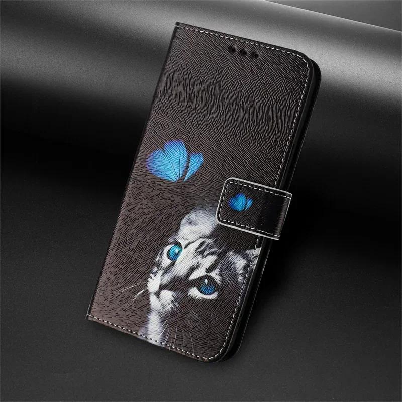 Чехол Pixel 9 для Google Pixel 9 Pro XL Флип Funda Google Pixel 8a 7a 6a 8 Pro 5a 4a 5G Кожаный Кошелек с Рисунком Чехол для Телефона