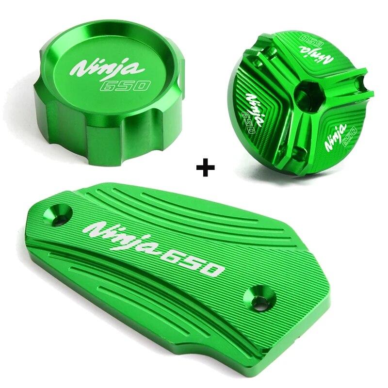 Для Kawasaki NINJA 650 NIINJA650-2023 аксессуары для мотоцикла, передняя и задняя крышка бачка тормозной жидкости, крышка заливной горловины моторного масла