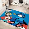 1pc Cartoon Rockman Game Megaman1 Print Area Rug - Soft, Washable Non-Slip Indoor Mat, Living Room, Home Office Decorative Rug,Office Decorative
