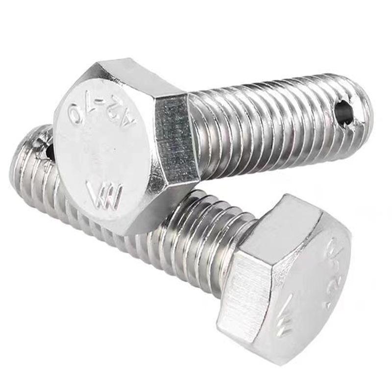 Винт с шестигранной головкой из нержавеющей стали 304 с отверстием, GB31.1, M6/M8/M10/M16